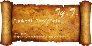 Tyukodi Terézia névjegykártya
